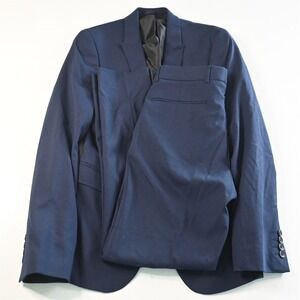 ASOS 34R 30x30 Dark Navy Blue Skinny Mens Jacket Pants Suit